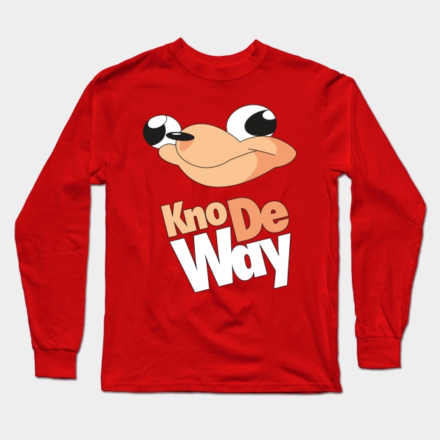 Kno De Way - Ugandan Knuckles Meme Shirt Long Sleeve T-Shirt by RetroReview